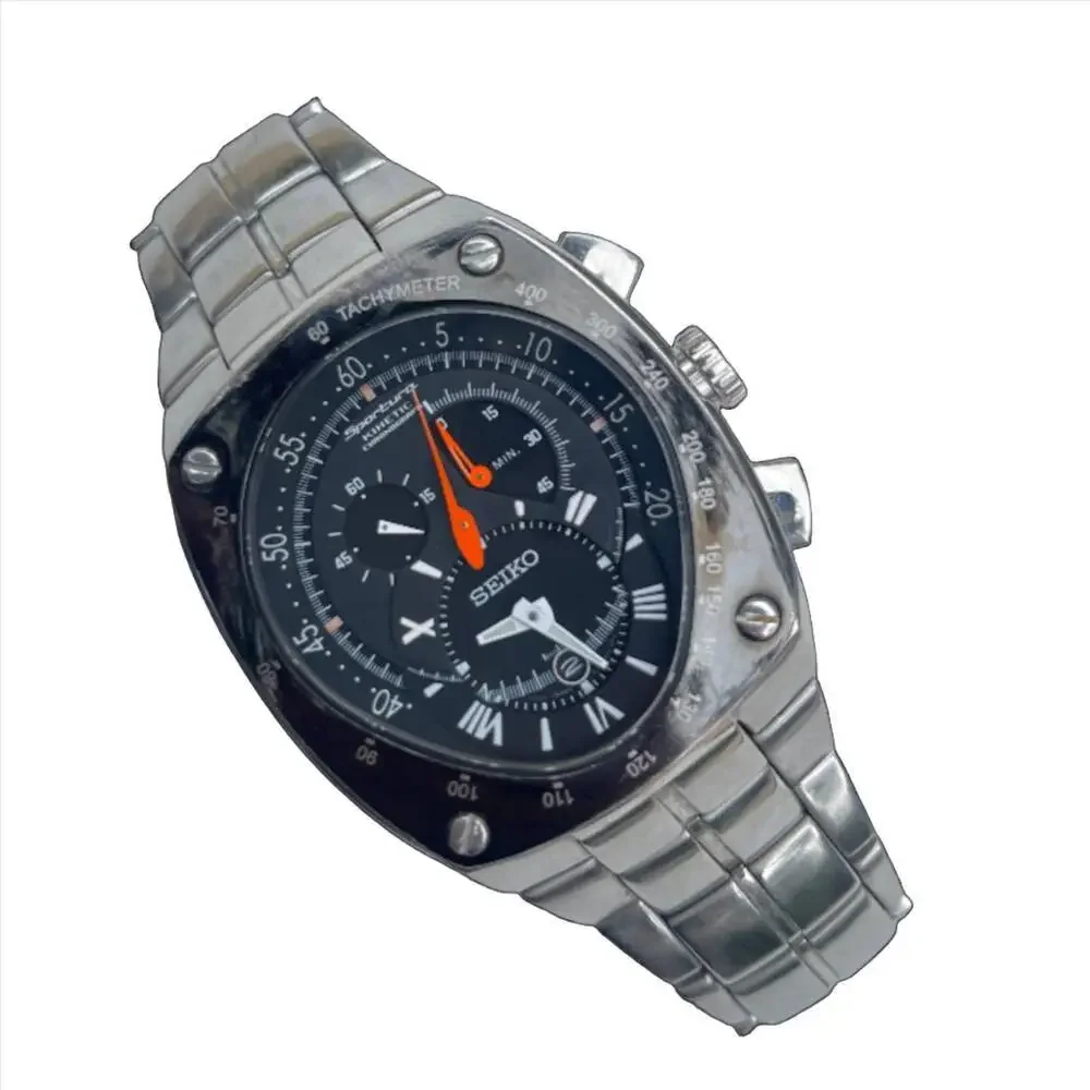 Seiko Sportura Chronograph Watch 7L22-0AD0 Vintage (Needs new capacitor)